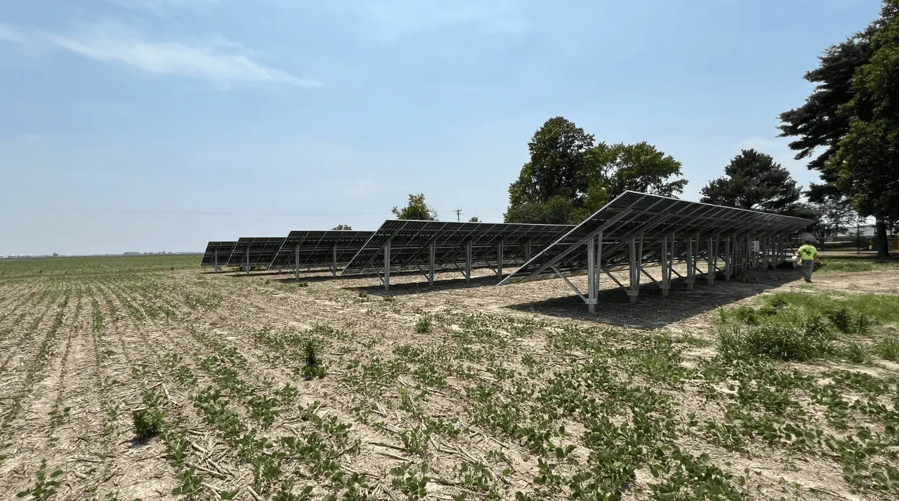 Ground and roof mount solar across two Rural Farms coordinates in Galesburg