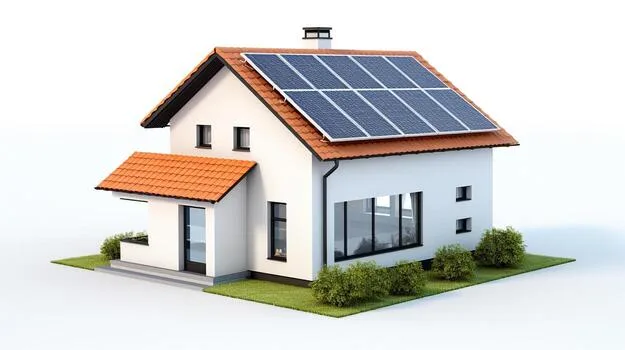 Solar panels installed on a detached home garage roof
