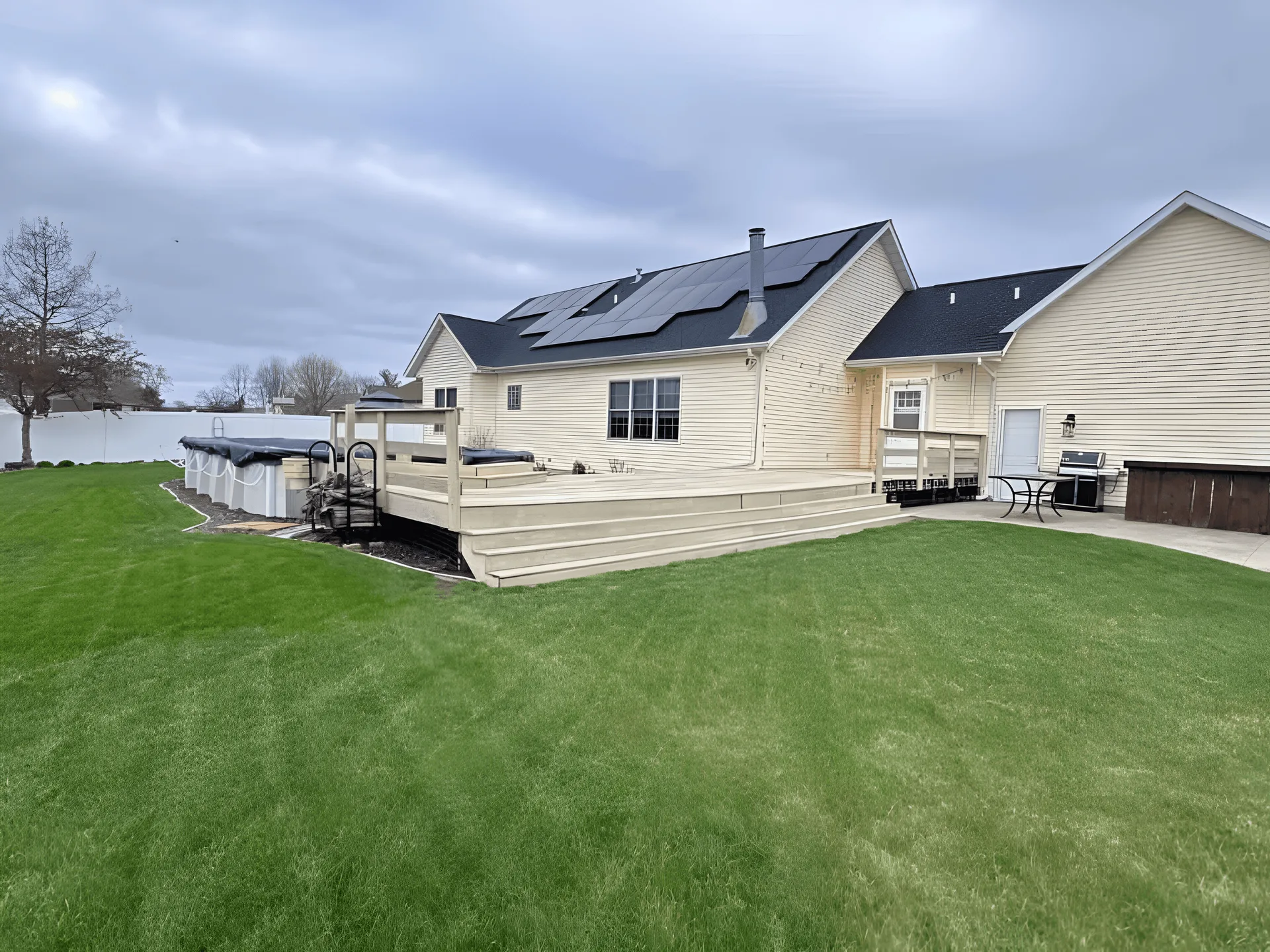 Residential solar array installed in Rochester, Illinois