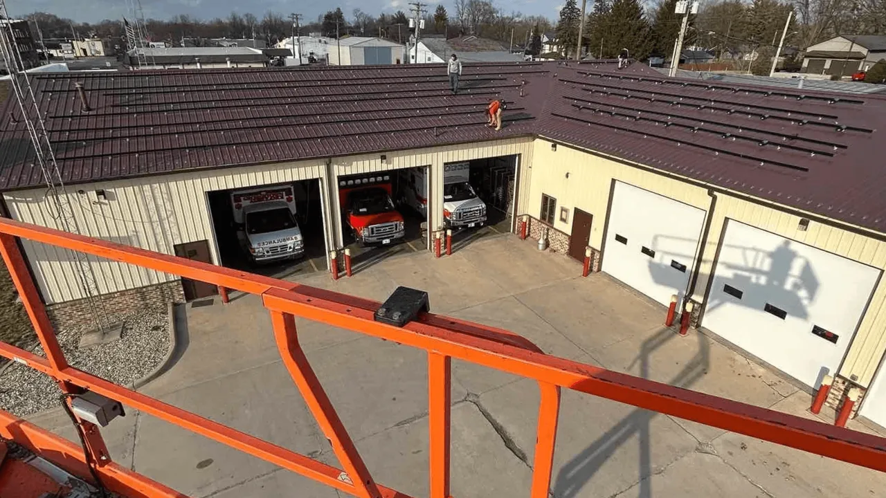 Georgetown Fire and Ambulance solar installation in Georgetown, IL, photo 2
